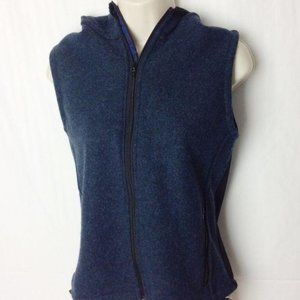 Black Crater Cold Weather Wool Fleece Hooded Vest Women's XS